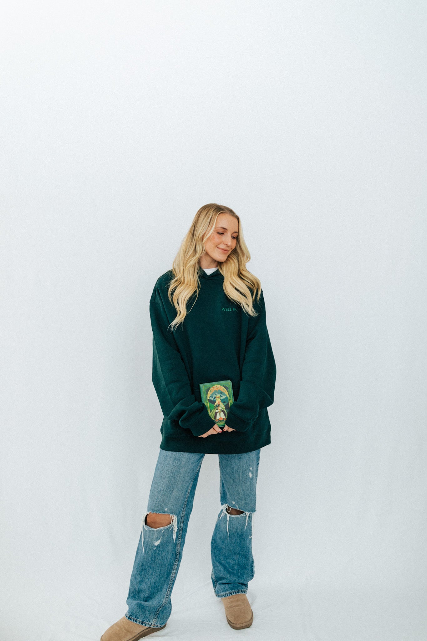 Well Read Hoodie - Pine Green