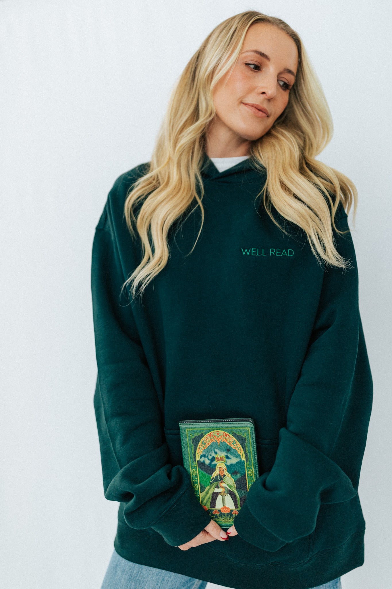 Well Read Hoodie - Pine Green