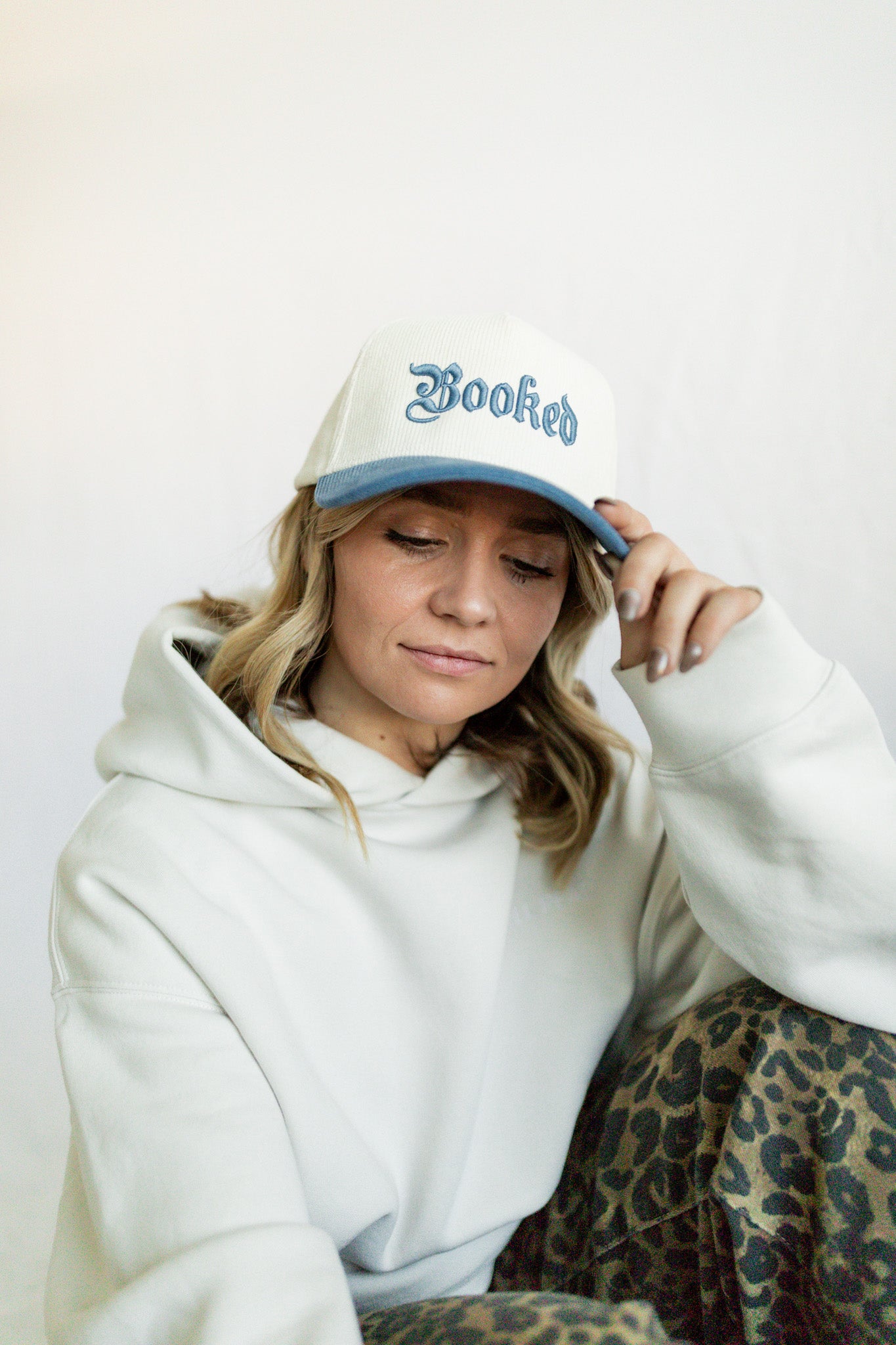 "Booked" Embroidered - Corduroy 5 Panel Hat